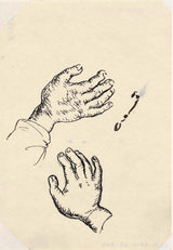 leo-gestel-1935，没有标题素描的手延伸艺术印刷精美的艺术复制品墙壁艺术id-acb1esy61