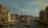 卡納萊托-1738-威尼斯大運河-從弗蘭吉尼宮到坎普藝術印刷品美術複製品牆藝術 id-acbaj5w7e