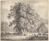 nezināma-1700-ainava-ar-cilvēkiem-mājās-un-divi-suņi-art-print-fine-art-reproduction-wall-art-id-acbuln97p