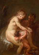 Mārtins Džohans Šmits-1795-nimfa un fauns-ar-cupid-art-print-fine-art-reproduction-wall-art-id-acc628ndu