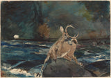 Winslow Homer-1892-a-dobrá-shot-Adirondacks-art-print-fine-art-reprodukčnej-wall-art-id-acc8wtomi