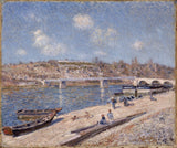 alfred-Sisley-1884-the-beach-at-Saint-Mammes-art-print-fine-art-gjengivelse-vegg-art-id-accn4xmuz