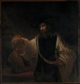 倫勃朗-範-里金-1653-亞里士多德與荷馬半身像藝術印刷品美術複製品牆藝術 ID accqurl6o