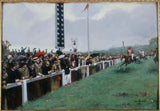 Jean-Beraud-1886-比賽在 Longchamp 到達-後藝術印刷品美術複製品牆藝術