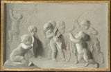 雅各布·德·威特的孩子们在玩山羊的艺术印刷精美的艺术再现墙艺术id-ace246x8q
