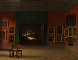 Antoon-Francois-heijligers-1884-indre-of-the-rembrandt-rom-in-the-Mauritshuis-i-1884-art-print-kunst--gjengivelse-vegg-art-id-ace6c61ca
