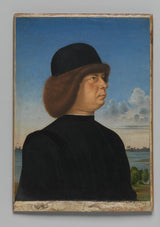 jacometto-1485-portrett-of-Alvise-Contarini-verso-a-bundet-rådyr eller-art-print-kunst--gjengivelse-vegg-art-id-acgbxu9ht