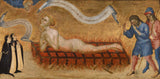 jacobello-del-fiore-1425-martyrium-av-saint-lawrence-med-to-benediktiner-nonner-kunsttrykk-fin-kunst-reproduksjon-veggkunst-id-acgth3v3t