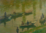 克勞德·莫奈-1882-塞納河上的垂釣者在普瓦西藝術印刷品美術複製品牆藝術 id-achgsf8g8