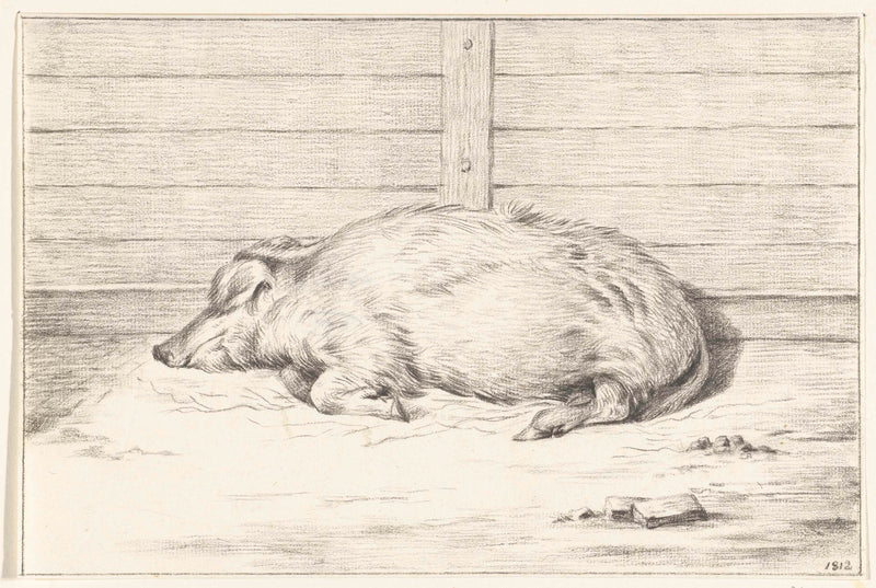 jean-bernard-1812-lying-pig-left-at-a-shelter-art-print-fine-art-reproduction-wall-art-id-aci6fzclx