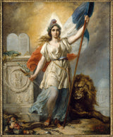 亚历山大·科林（Alexandre-Marie-Colin），1848年，共和素描为1848年的比赛而战，艺术印刷精美的艺术复制品，墙上的艺术