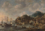 Jan-abrahamsz-beerstraten-1658-navi-olandesi-in-un-porto-estero-stampa-d'arte-riproduzione-d'arte-arte-da-parete-id-acjcd1prw