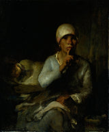 jean-francois-millet-1855-woman-and-dieťa-silence-art-print-fine-art-reproduction-wall-art-id-acjpefxda