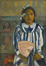 paul-gauguin-1893-angel-parents-tehamana-tehamana-nwere-ọtụtụ-nne na nna-ma ọ bụ-asụsụ-nke-tehamana-art-ebipụta-mma-art-mmeputa-wall-art-id-acjt9fzre