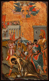 에콜 드 에콜 그리스 그리스 1600년 세례 요한의 참수와 헤롯 축제 예술 인쇄 미술 복제 벽 예술
