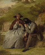 william-powell-frith-1855-os-amantes-da-arte-reprodução-de-belas-artes-reprodução-de-parede-arte-id-ackeujrcp