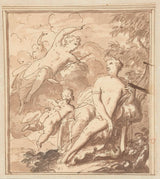 馬修斯-特韋斯滕-1600-朱諾-維納斯在她的戰車上與丘比特藝術印刷精美藝術複製品牆藝術 id-acl968hdz