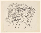 leo-gestel-1891-traja-farmári-dve-kravy-na-pozadie-umelecká-tlač-výtvarná-umelecká-reprodukcia-stena-art-id-acm0718v2
