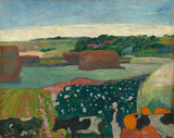 Paul-Gauguin-1890-Haystacks-in-Bretaña-art-print-fine-art-reproducción-wall-art-id-acm9hnve6