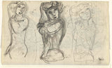 leo-gestel 1891与三个女人的素描画-艺术印刷-精美的艺术复制品-墙-艺术-id-acmazg2gj