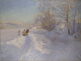 anshelm-schultzberg-1893-een-winterochtend-na-een-sneeuwval-in-dalarna-kunstprint-fine-art-reproductie-muurkunst-id-acmdm2szc