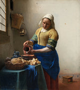 johannes-vermeer-1660-dojarka-sztuka-druk-reprodukcja-dzieł sztuki-sztuka-ścienna-id-acmjm29td