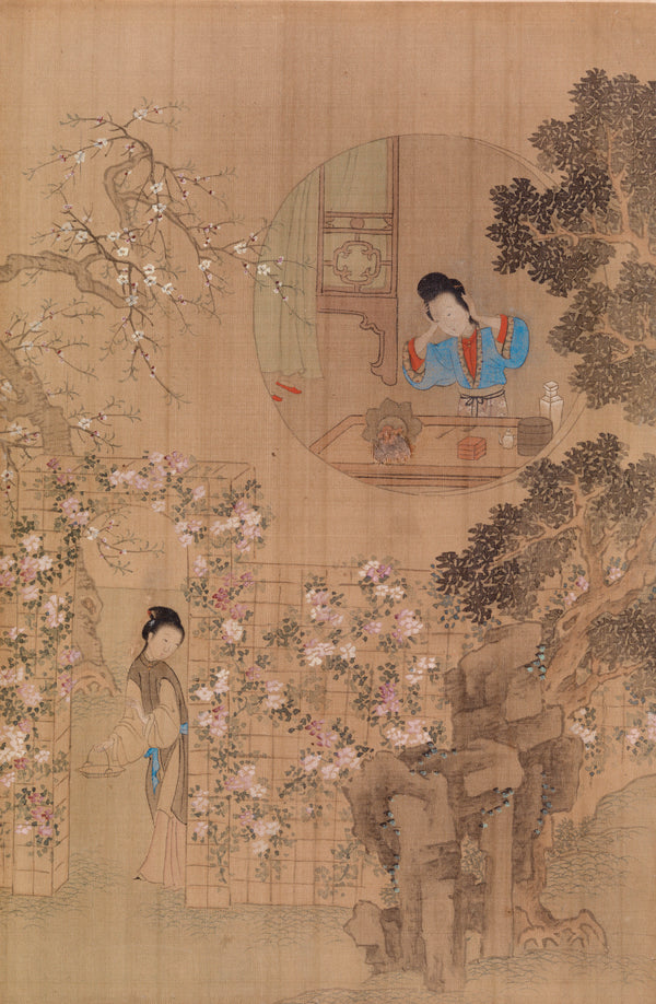 qiu-ying-woman-in-garden-woman-in-circular-window-art-print-fine-art-reproduction-wall-art-id-acnoblifj
