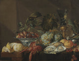 cornelis-de-heem 1600的追随者仍然生活着小龙虾牡蛎和水果的艺术印刷精美的艺术复制品墙壁艺术id-acnw3suix