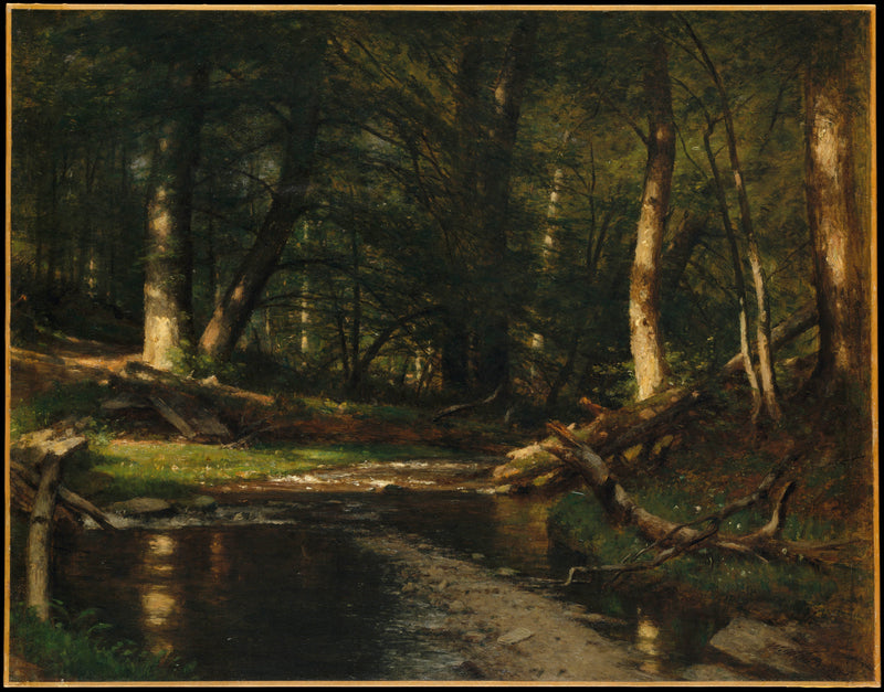 worthington-whittredge-1885-the-brook-in-the-woods-art-print-fine-art-reproduction-wall-art-id-acqcmgzw1