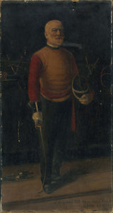 henri-petit-1887-zelfportret-als-schermmeester-kunstprint-kunst-reproductie-muurkunst
