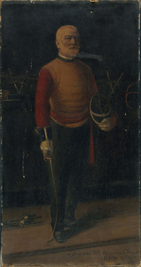 henri-petit-1887-self-portrait-as-fencing-master-art-print-fine-art-reproduction-wall-art