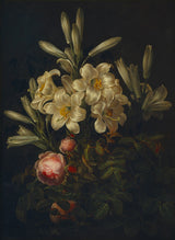 jl-jensen-1843-białe-lilie-i-róże-druk-sztuka-reprodukcja-dzieł sztuki-sztuka-ścienna-id-acrwv1au9