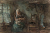 约瑟夫-以色列-1850-老渔女-艺术印刷-美术复制品-墙艺术-id-acs4pbmoo