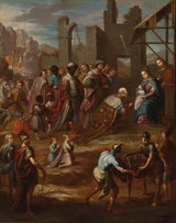Николас-енрикез-1741-обожување-на-кралевите-со-вицекралот-педро-де-кастро-и-арт-печатење-фина уметност-репродукција-ѕид-арт-id-acskwcrq2