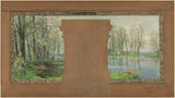 Pierre-vauthier-1902-旺夫镇池塘熊的草图-艺术印刷品-精美艺术-复制品-墙壁艺术