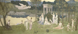 Pierre-Puvis-de-Chavannes-1889-the-duchovný-Grove milovaný-of-the-umenie-a-the-múzy-art-print-fine-art-reprodukčnej-wall-art-id-actb8muln