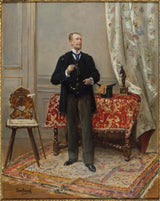 Jean-Beraud-1890-portret-of-Edmond-Taigny-1828-1906-Zgodovinar-in-zbiralec-art-print-fine-art-reprodukcija-wall-art