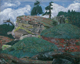卡尔·梅迪兹1905年-景观与岩石艺术印刷精美的艺术复制墙艺术ID Acuaao19l
