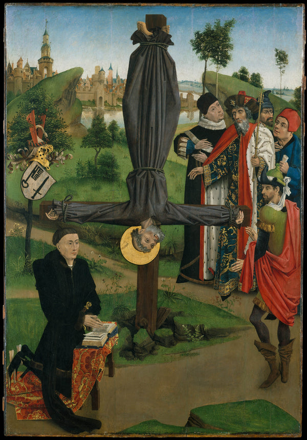 northern-french-painter-the-crucifixion-of-saint-peter-with-a-donor-the-legend-of-saint-anthony-abbot-with-a-donor-the-annunciation-art-print-fine-art-reproduction-wall-art-id-acxp4kyg7