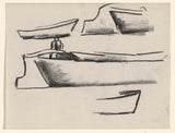 leo-gestel-1891-sketsblad-studies-van-'n-skip-en-'n-man-kunsdruk-fynkuns-reproduksie-muurkuns-id-acy211k16