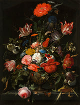 亚伯拉罕·米侬1670在金属花瓶中的花朵艺术打印精美的艺术再现墙艺术id-acy3e7sb8