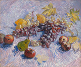 文森特·梵·高1887年葡萄-柠檬，豌豆和苹果的艺术印刷精美的艺术复制品-墙-艺术-id-ad03g96br
