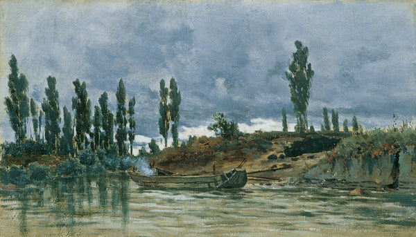 unknown-artist-1880-river-landscape-with-boat-art-print-fine-art-reproduction-wall-art-id-ad212uxgw