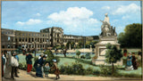 피에르 프랑수아 마랑주 1880년 튀일리 궁 유적 1871년 화재 이후 예술 인쇄 미술 복제 벽 예술
