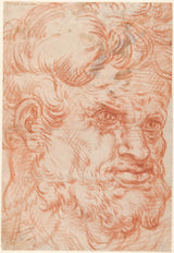nezināms-1550-satīram līdzīga cilvēka galva ar sulīgiem matiem un mākslas apdruku-fine-art-reproduction-wall-art-id-ad2qo4d88