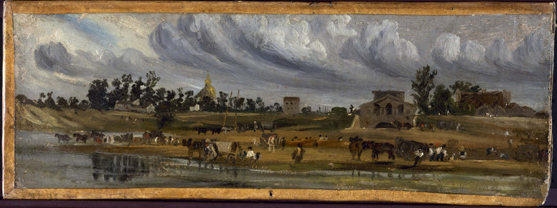 paul-huet-1820-edges-of-the-seine-barrier-cunette-near-the-champ-de-mars-1820-art-print-fine-art-reproduction-wall-art