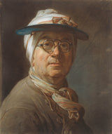 讓-巴蒂斯特-西蒙-夏爾丹-1781-帶遮陽板的自畫像藝術印刷精美藝術複製品牆藝術 ID-ad52n9qdi