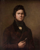 匿名 1835 年雕塑家肖像藝術印刷美術複製品牆藝術