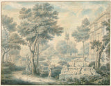 louis-fabritius-dubourg-1746-arcadian-Krajina-z-grobnica-art-print-fine-art-reproduction-wall-art-id-ad5wv61h4