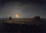 让·弗朗索瓦·小米1860的羊皮纸月光艺术印刷精美的艺术复制品墙艺术ID-ad7iopt3o